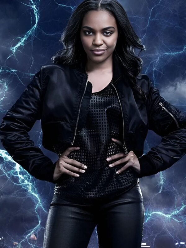 Black Lightning Jennifer Pierce Motorcycle Leather Jacket