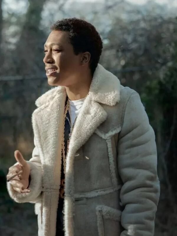 Black Mafia Family BMF Older Meech Shearling Fur Coat