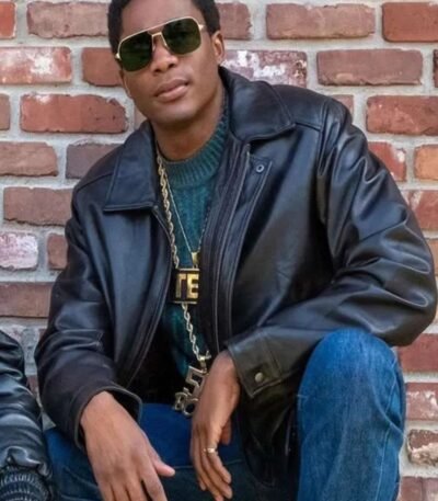 Black Mafia Family BMF Terry Leather Jacket