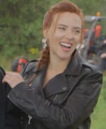 Black Widow 2021 Natasha Romanoff Biker Leather Jacket
