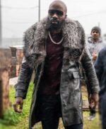 Black and Blue Darius Fur Coat