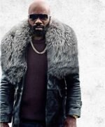 Black and Blue Darius Fur Coat