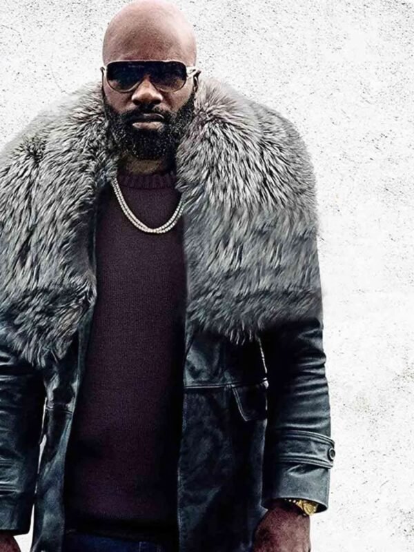 Black and Blue Darius Fur Coat