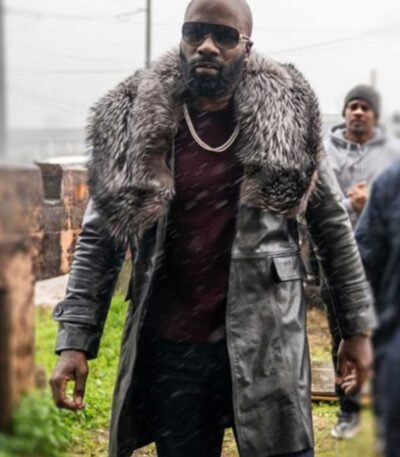 Black and Blue Darius Fur Coat