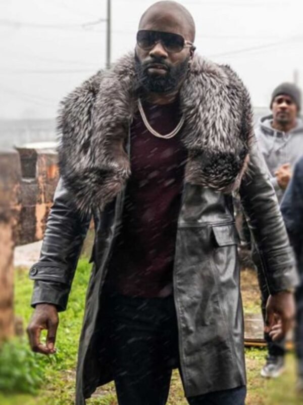 Black and Blue Darius Fur Coat