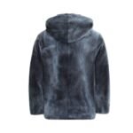 Black and Grey Shaded Mink Fur Hooded Jacket