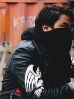 Blood Quantum Lysol Black Leather Jacket