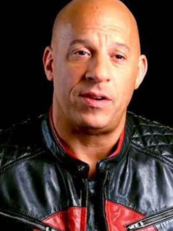 Bloodshot Vin Diesel Black Red Quilted Biker Jacket
