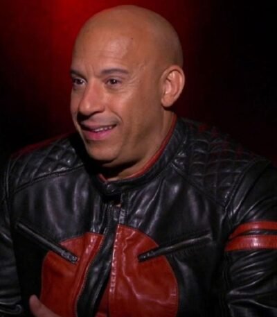 Bloodshot Vin Diesel Black Red Quilted Biker Jacket