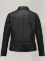 Blue Beetle Bruna Marquezine Black Leather Jacket