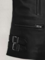 Blue Beetle Bruna Marquezine Black Leather Jacket