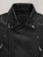 Blue Beetle Bruna Marquezine Black Leather Jacket