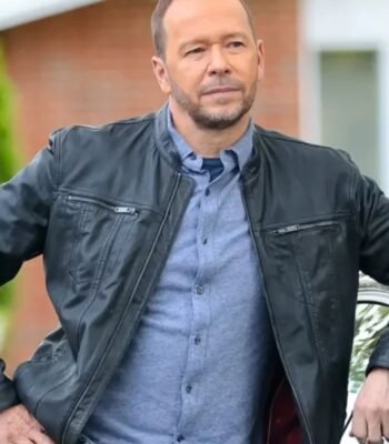 Blue Bloods Donnie Wahlberg Black Leather Jacket
