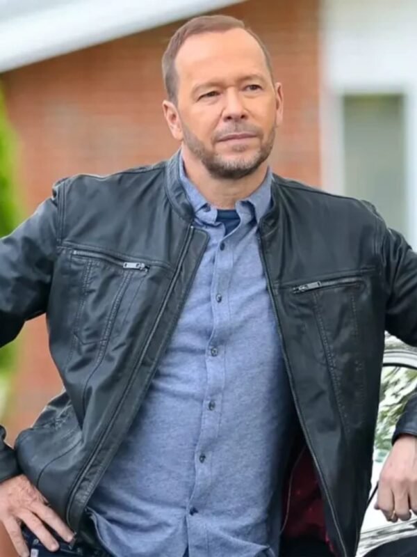 Blue Bloods Donnie Wahlberg Black Leather Jacket
