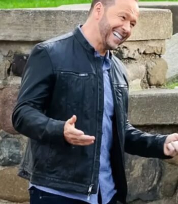 Blue Bloods Donnie Wahlberg Black Leather Jacket