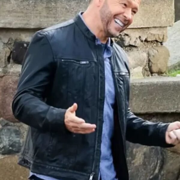 Blue Bloods Donnie Wahlberg Black Leather Jacket