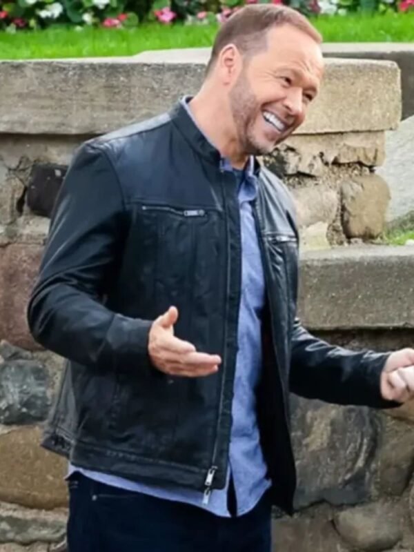 Blue Bloods Donnie Wahlberg Black Leather Jacket