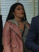 Blue Bloods S09 Marisa Ramirez Pink Leather Jacket