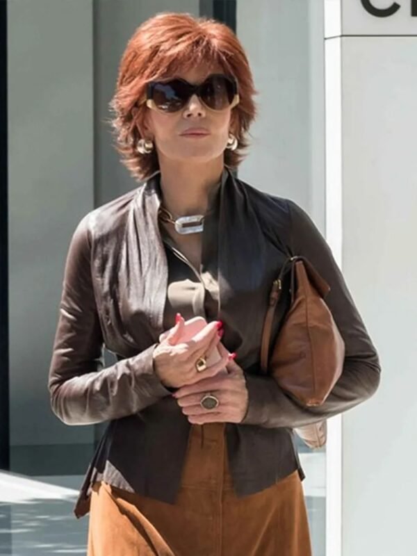 Book Club The Next Chapter 2023 Jane Fonda Brown Leather Jacket