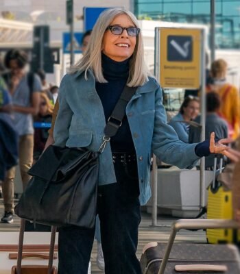 Book Club The Next Chapter Diane Keaton Blue Suede Jacket