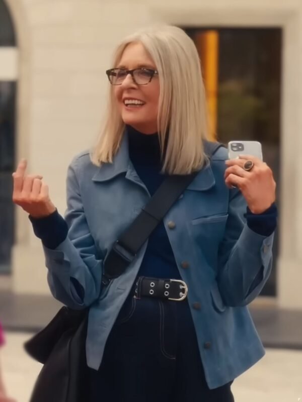 Book Club The Next Chapter Diane Keaton Blue Suede Jacket