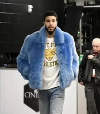 Boston Celtics Jayson Tatum Genuine Fur Jacket