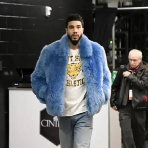 Boston Celtics Jayson Tatum Genuine Fur Jacket