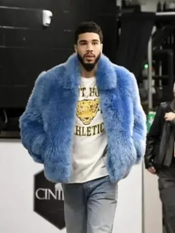 Boston Celtics Jayson Tatum Genuine Fur Jacket