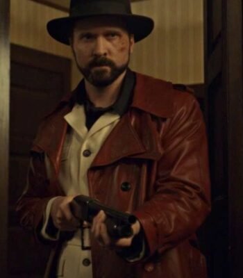 Brad Mann Fargo Gale Kitchen Maroon Trench Coat