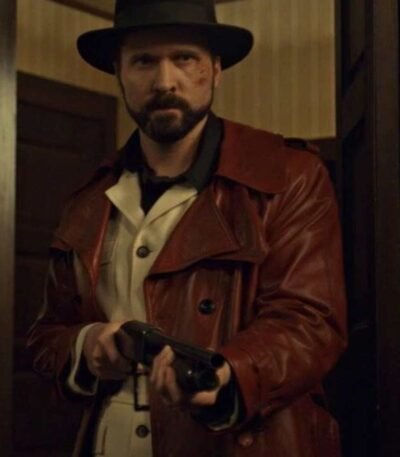 Brad Mann Fargo Gale Kitchen Maroon Trench Coat