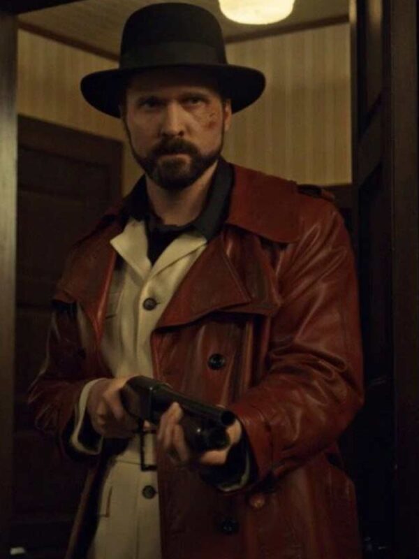 Brad Mann Fargo Gale Kitchen Maroon Trench Coat
