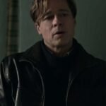 Brad Pitt Allied Black Bomber Leather Jacket