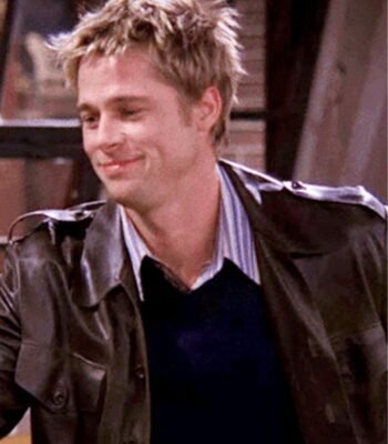 Brad Pitt FRIENDS S08 Black Leather Jacket