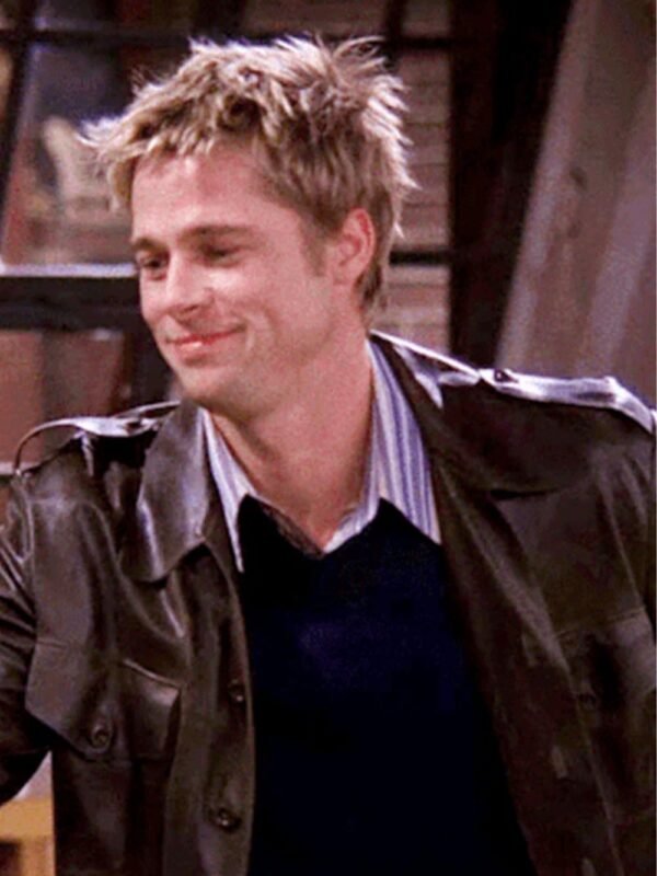 Brad Pitt FRIENDS S08 Black Leather Jacket