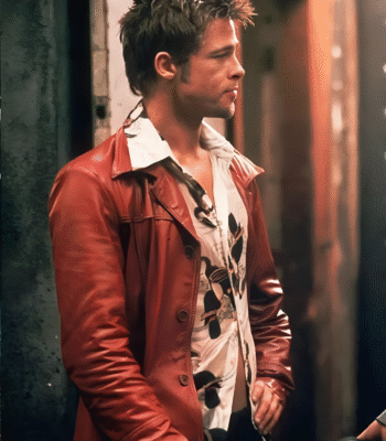 Brad Pitt Fight Club Tyler Durden Maroon Jacket