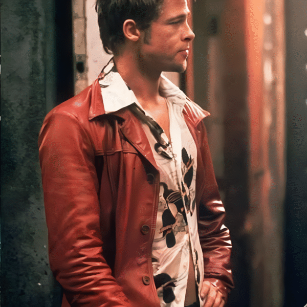 Brad Pitt Fight Club Tyler Durden Maroon Jacket