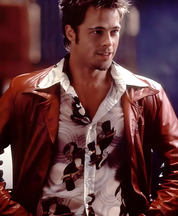 Brad Pitt Fight Club Tyler Durden Maroon Jacket