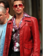 Brad Pitt Fight Club Tyler Durden Maroon Jacket