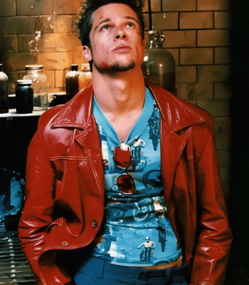 Brad Pitt Fight Club Tyler Durden Maroon Jacket