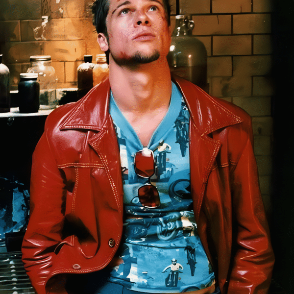 Brad Pitt Fight Club Tyler Durden Maroon Jacket