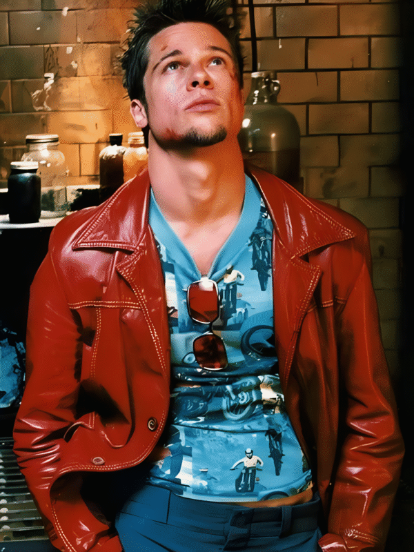 Brad Pitt Fight Club Tyler Durden Maroon Jacket
