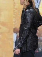 Brad Pitt World War Z Leather Black Jacket