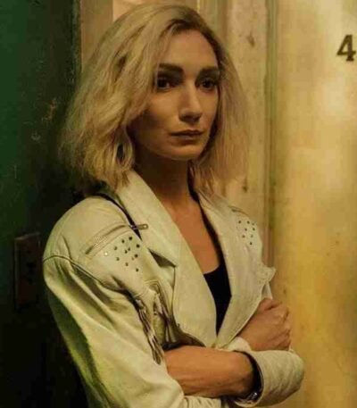 Brand New Cherry Flavor Hannah Levien White Biker Leather Jacket