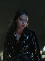 Brand New Cherry Flavor Rosa Salazar Leather Black Coat