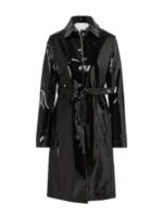 Brand New Cherry Flavor Rosa Salazar Leather Black Coat