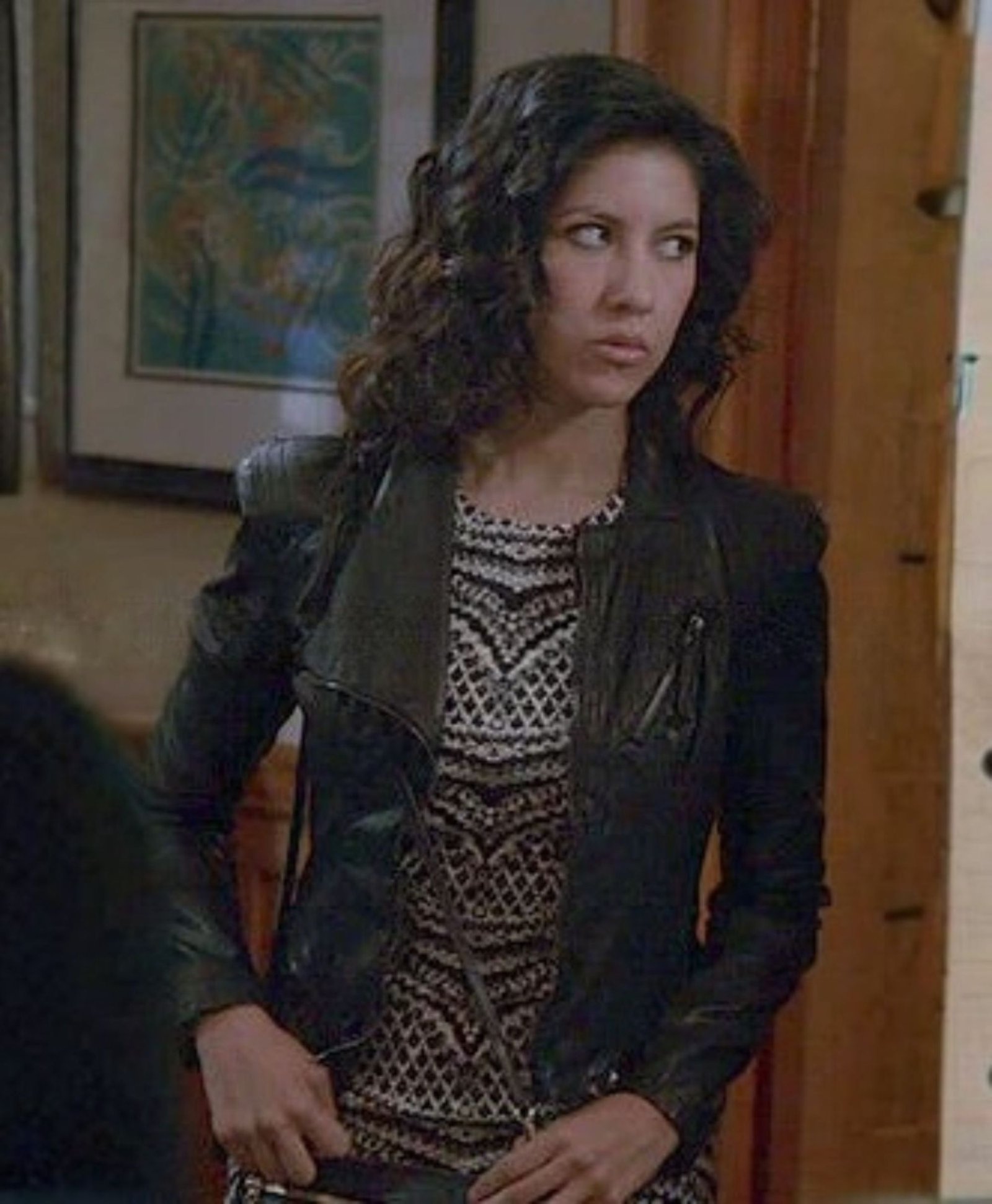 Brooklyn Nine-Nine S01 E01 Rosa Diaz Black Leather Jacket Brooklyn Nine-Nine S01 E01 Rosa Diaz Black Leather Jacket