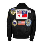 Brooks Top Gun G-1 Black Fur Collar Leather Bomber Jacket