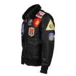 Brooks Top Gun G-1 Black Fur Collar Leather Bomber Jacket