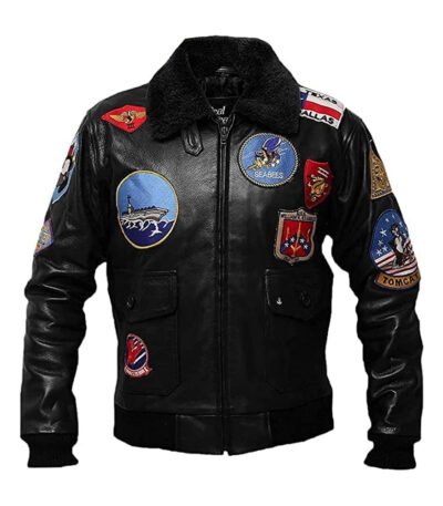 Brooks Top Gun G-1 Black Fur Collar Leather Bomber Jacket