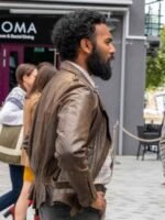Brown Leather Tenet Ahmad Jacket